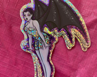 Fairy vampire bat sticker