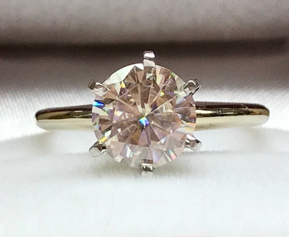 2CT/8mm  High Quality  Round Moissanite Engagemen… - image 7