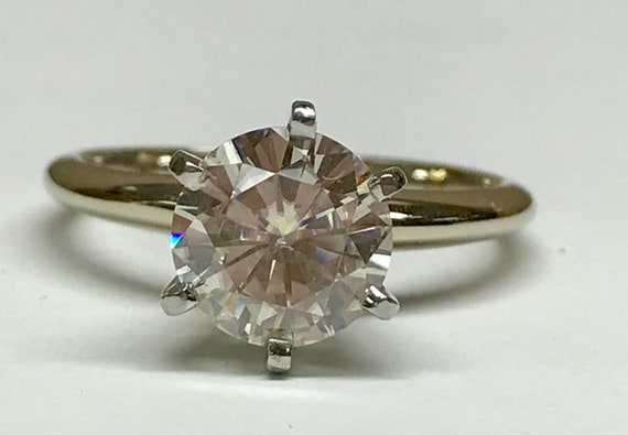 2CT/8mm  High Quality  Round Moissanite Engagemen… - image 2