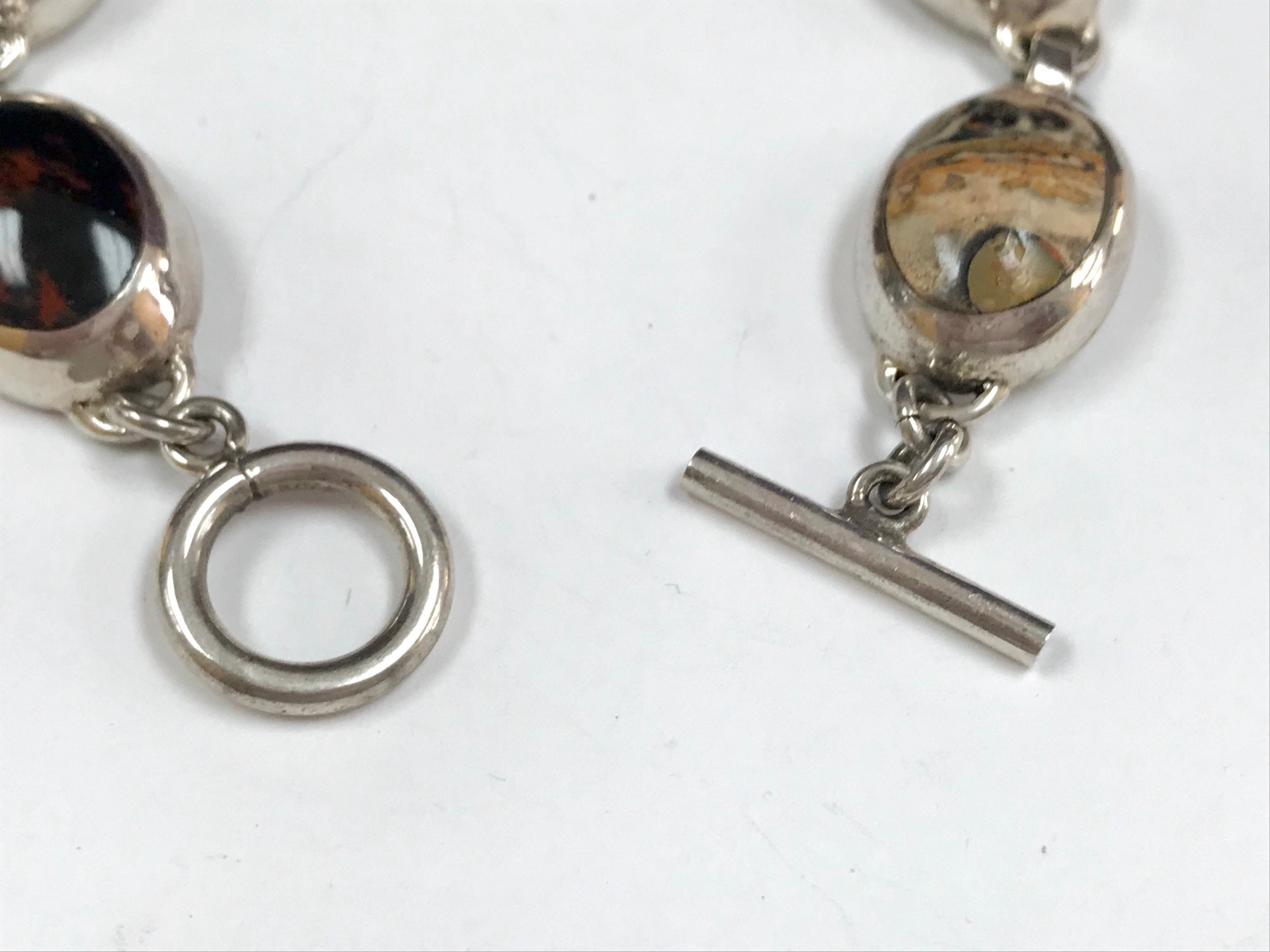 Vintage Mexico 925 Sterling Silver Multi Stone 7