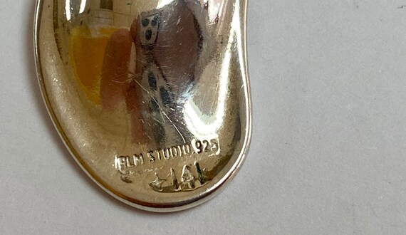 Vintage 925 Sterling Silver and 14k Gold "RLM Stu… - image 4