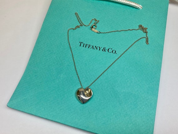Authentic Tiffany & Co. 925 Sterling Silver Puffed Heart