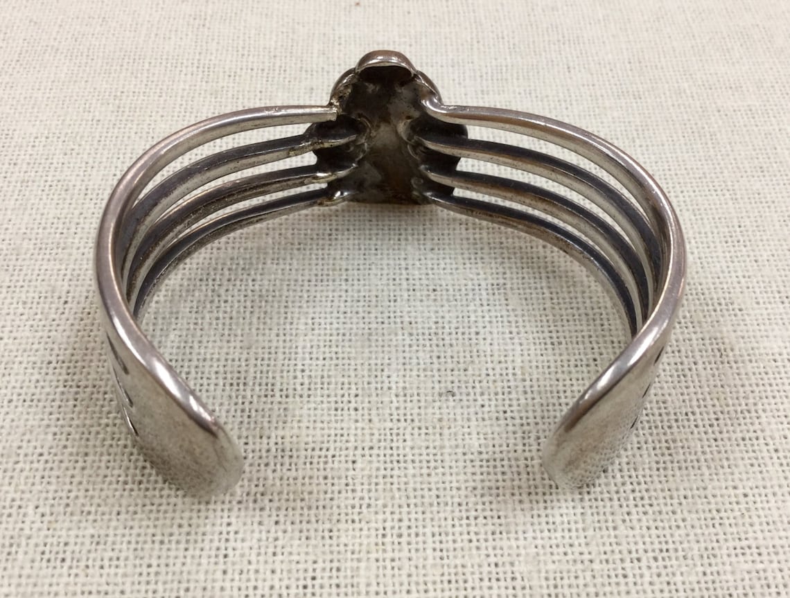 Vintage Silver Stamped Cuff Bracelet main image 0