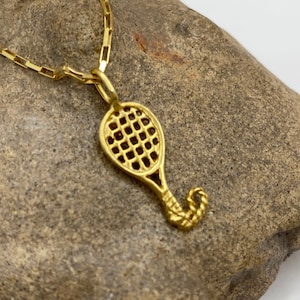 Vintage 14K Yellow Gold Racquetball Racquet Pendant!!