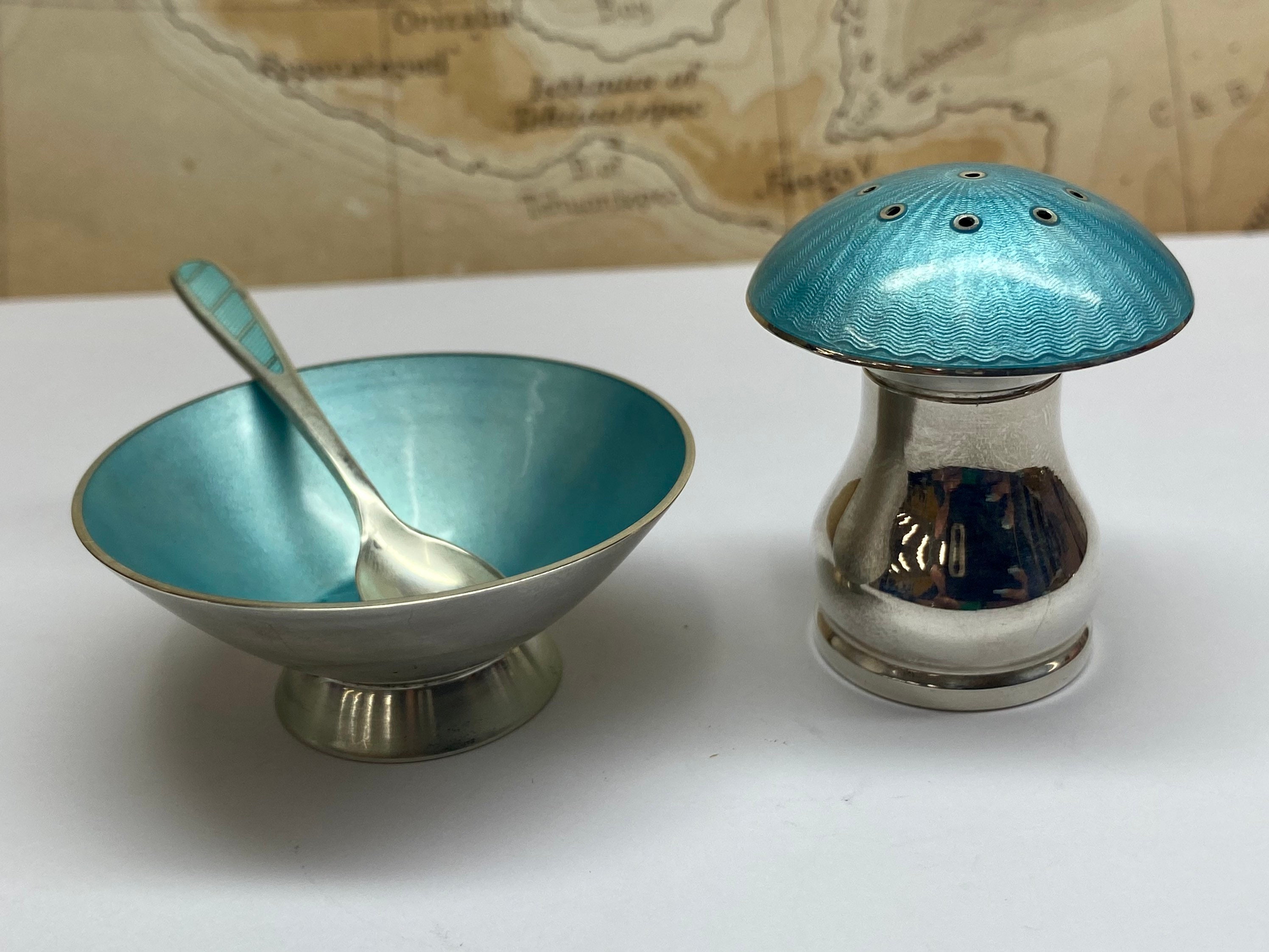 ELA DENMARK STERLING 925S 七宝焼き 盃 5個 シルバー（Vintage