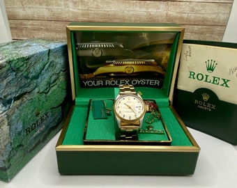 Vintage Rolex Oyster Date 1501 Two Tone Silver Dial Wrist