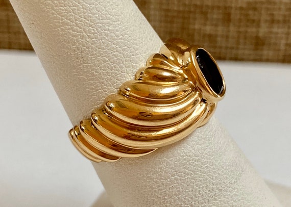 14K Yellow Gold Ruby Ring - Size 7 - image 3