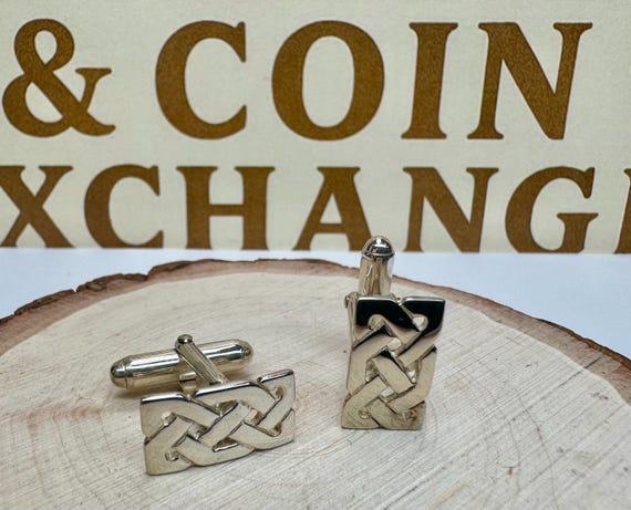 Sterling Silver Celtic Knot Cufflinks – Handcrafted Celtic Design