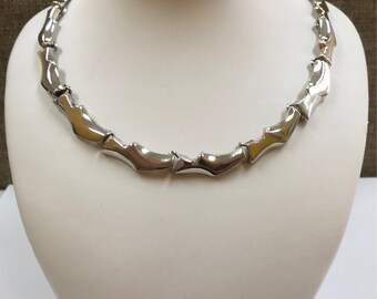 Vintage TS 45 Mexico Taxco 925 Sterling Silver Heavy Necklace!!