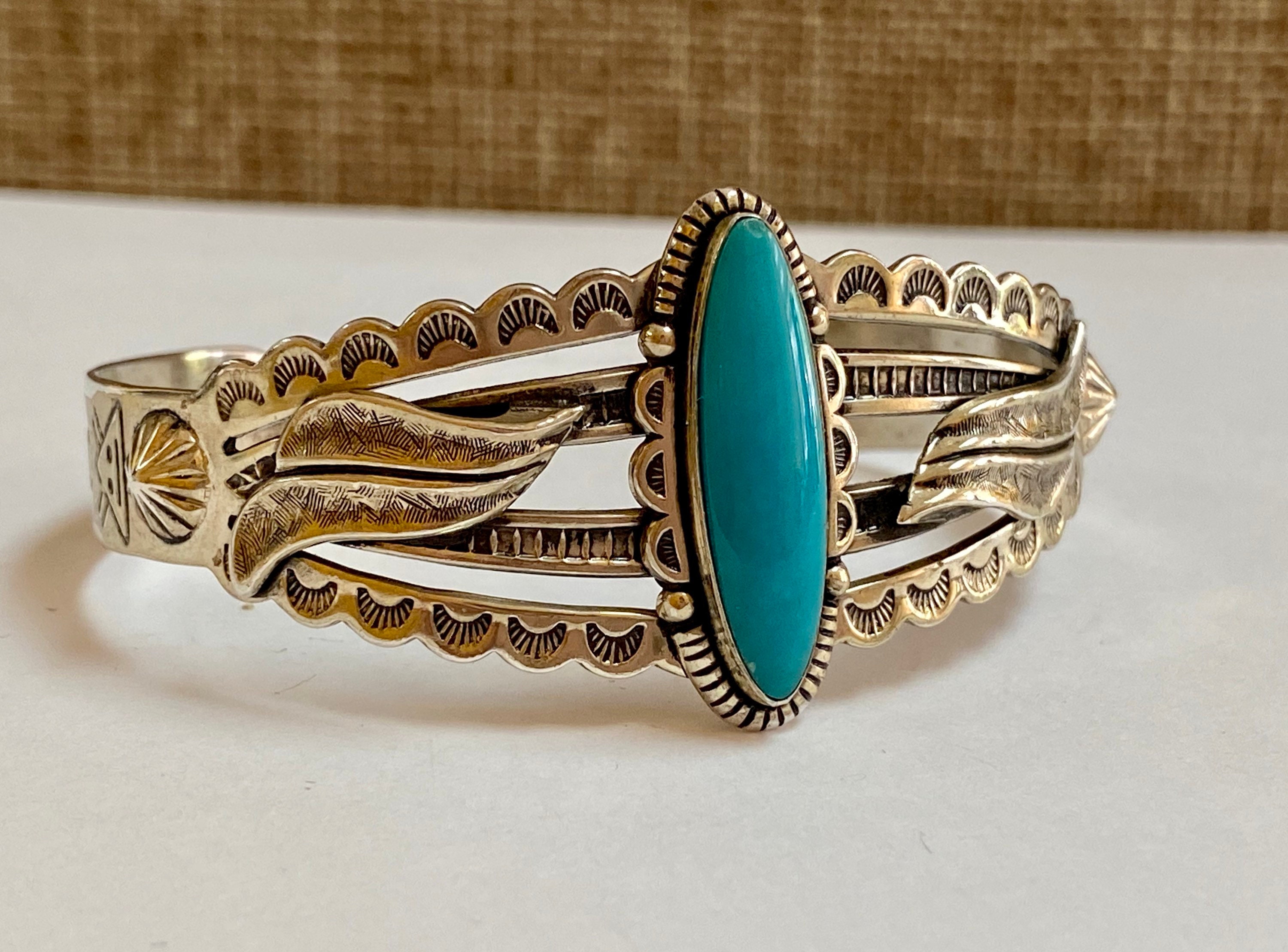驚きの価格が実現！ Vintage 1960s Navajo Bracelet Cuff Americanturquoise Native アクセサリー