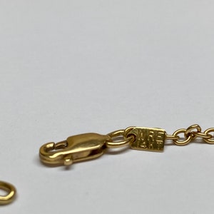 14K Yellow Gold Chain And Multi Color Stone Station 24" Necklace image 8