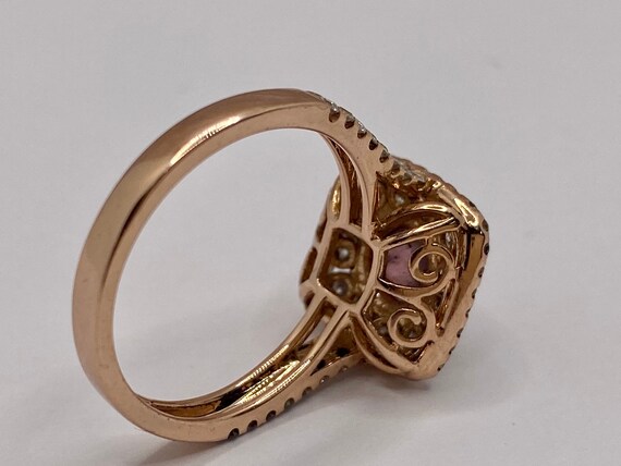 Beautiful 14K Rose Gold Diamond And Smokey Quartz… - image 8