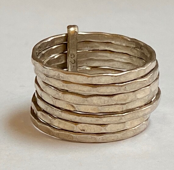 Vintage 925 Sterling Silver Stackable Ring In Siz… - image 3