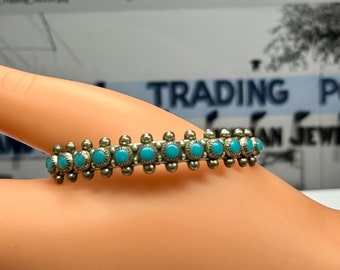 Vintage 925 Sterling Silver Bell Trading Post Native American Turquoise Cuff Bracelet!!!!