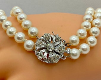 ◆VINTAGE HOLLYWOOD◆ Double Ring Pearl Necklace VH2479NE007 il_340x270.4278599461_4fjx.jpg