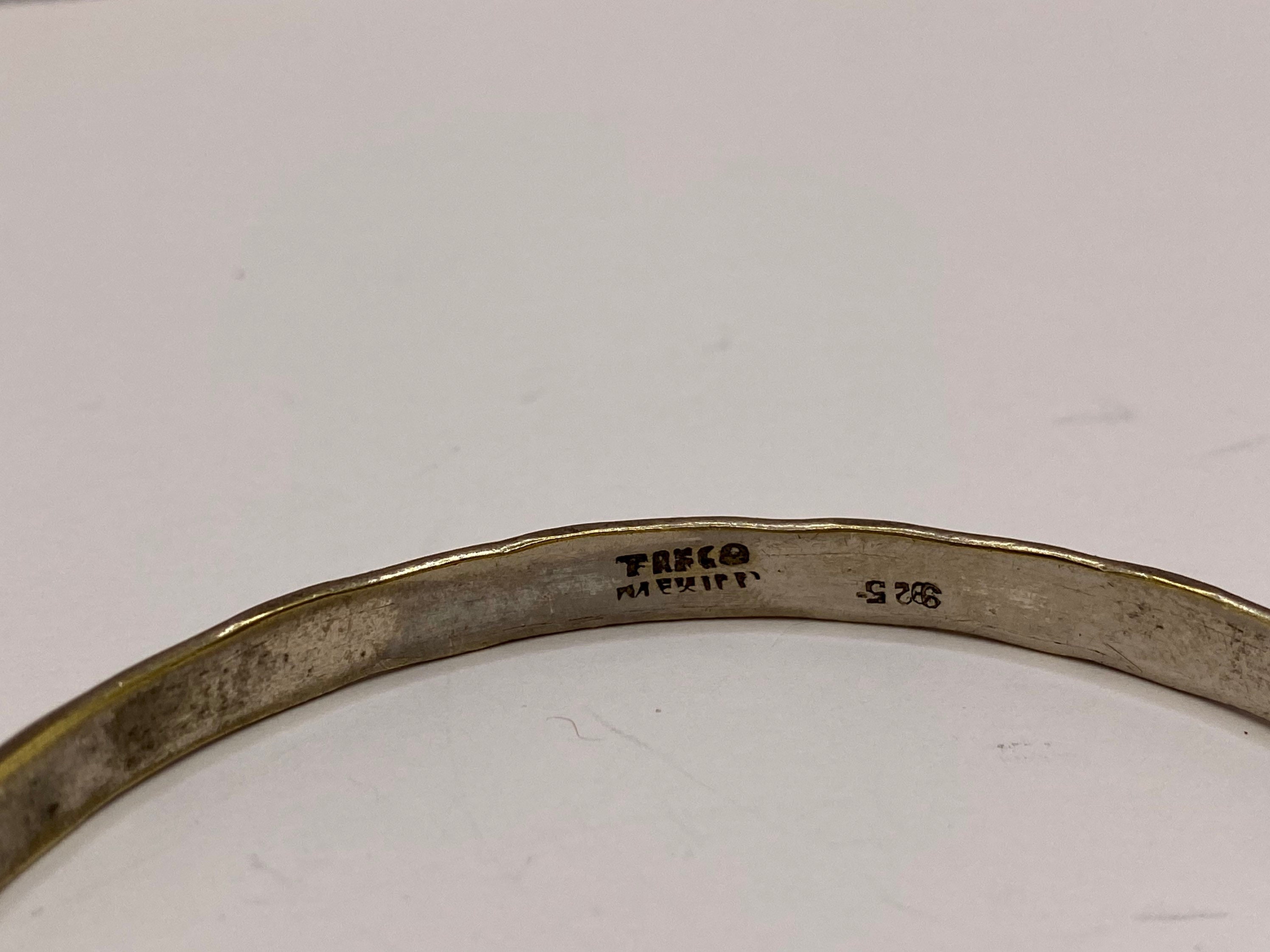 ヴィンテージ TaxCo メキシコ 925 スターリング シルバー バングル