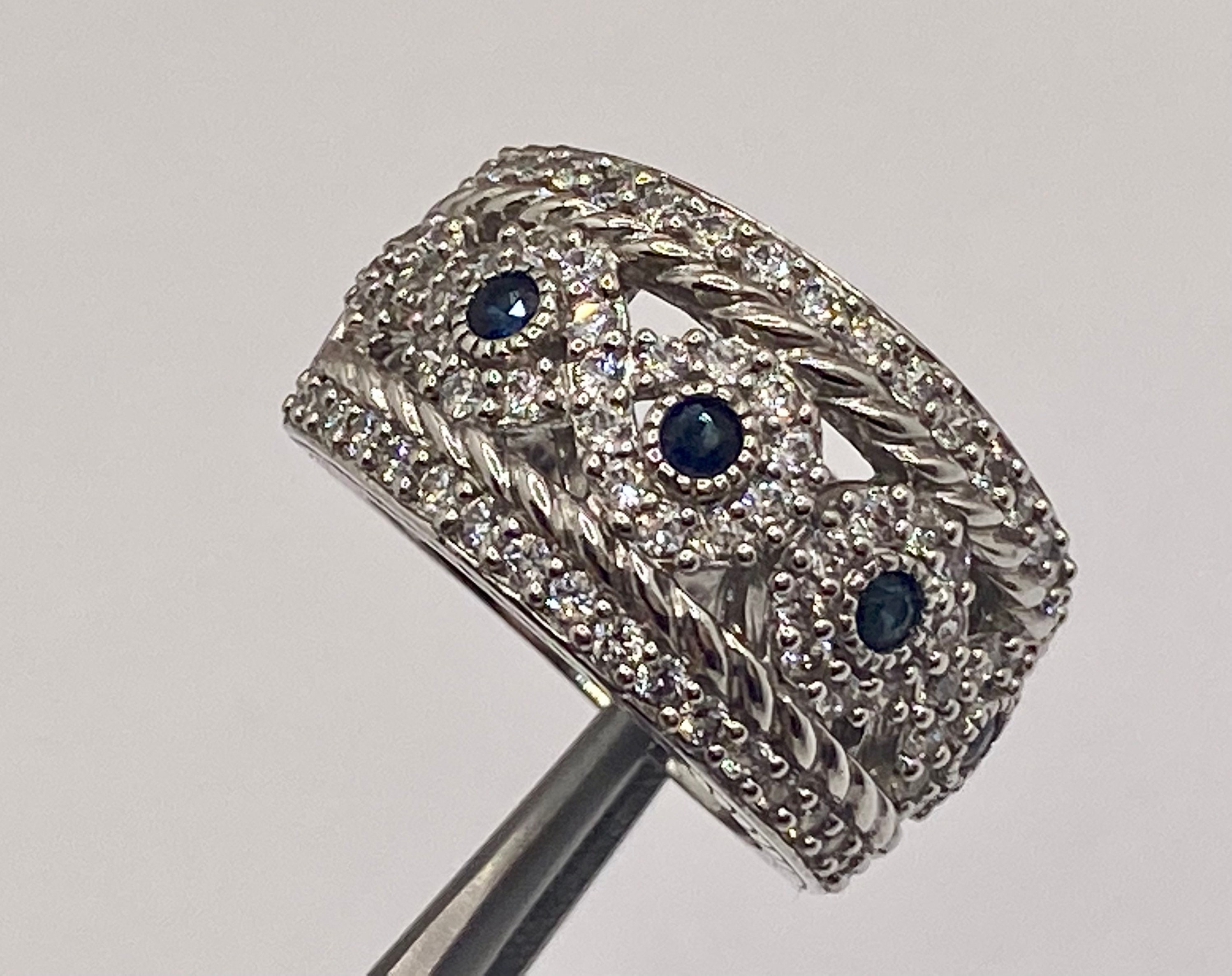 925 Sterling Silver Judith Ripka Design Garnet Stackable