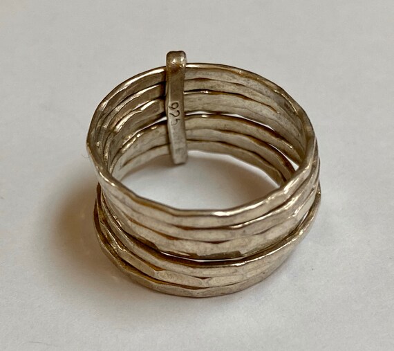 Vintage 925 Sterling Silver Stackable Ring In Siz… - image 4