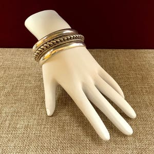 Vintage Classic Twisted Rope  Bedouin  80% Silver  Cuff Bracelet, (Egyptian, Jordanian, Palestinian) Free US Shipping!!!