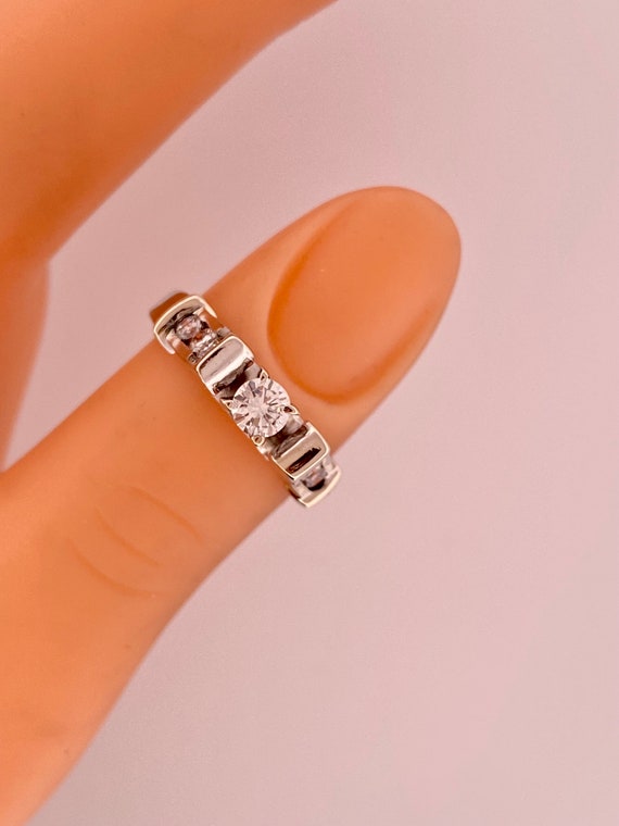 Beautiful MEGA 18K White Gold Diamond Ring!!!! Si… - image 1