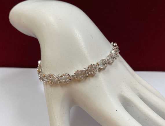 14K White Solid Gold Diamond Women's Bracelet !!!… - image 7