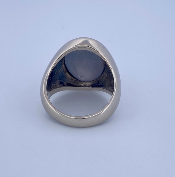 14K White Gold Star Sapphire Ring - Size 6 3/4 - image 5