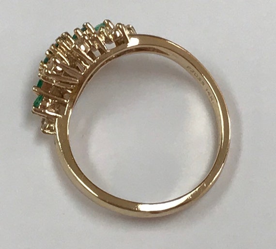 Beautiful 14K Yellow Diamond And Emerald  Ring!!!… - image 8