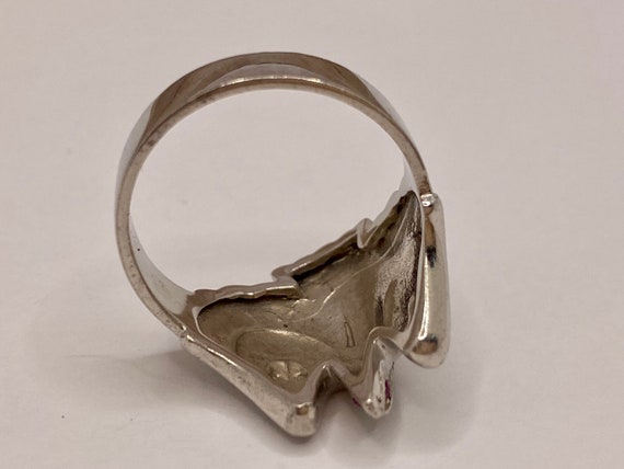 925 Solid Sterling Silver Eagle Men’s  Ring  !!! … - image 6