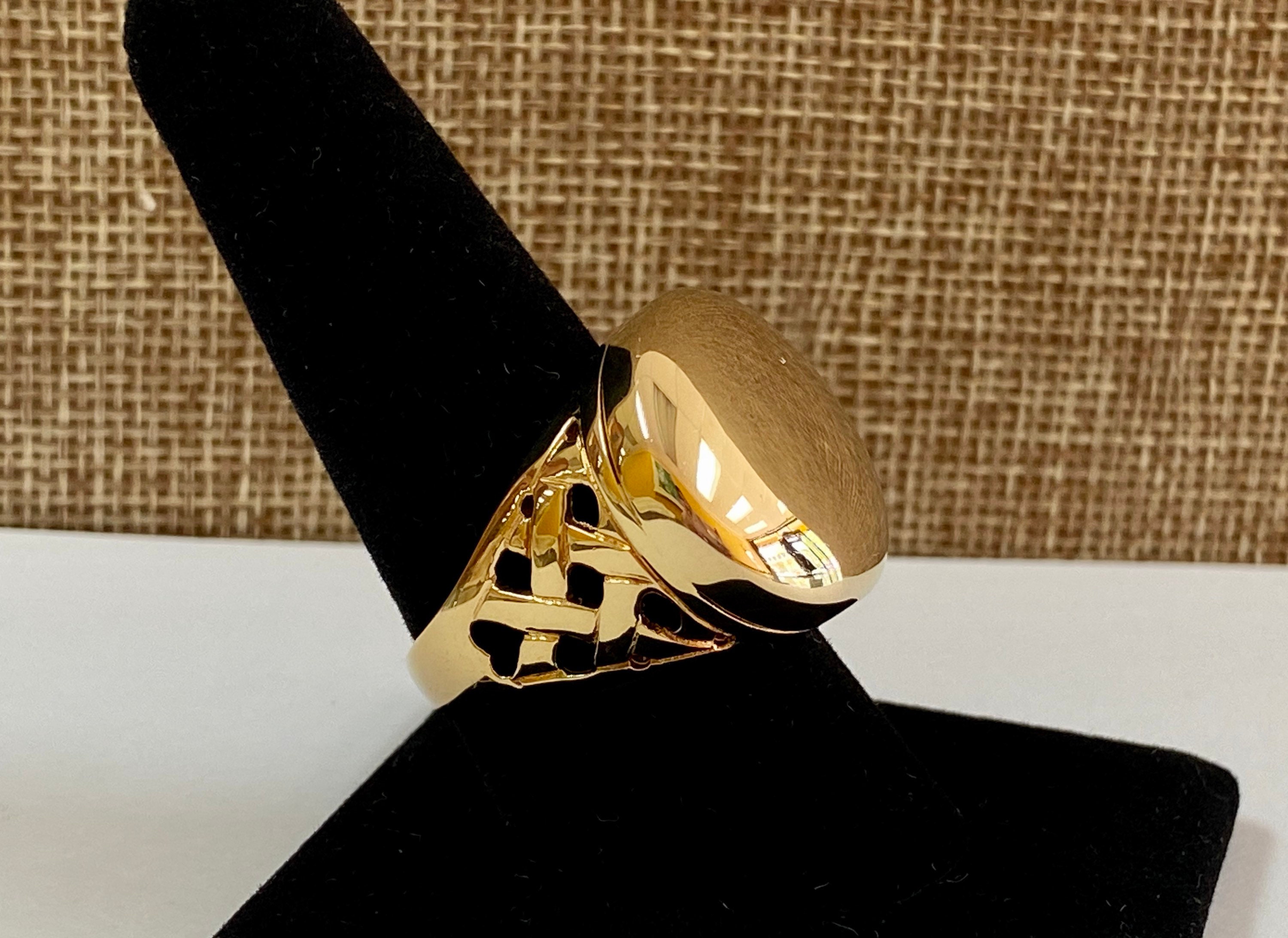 Gold Plated 925 Sterling Silver Italy ITAOR Basket Weave Ring, Size 10 -  Etsy