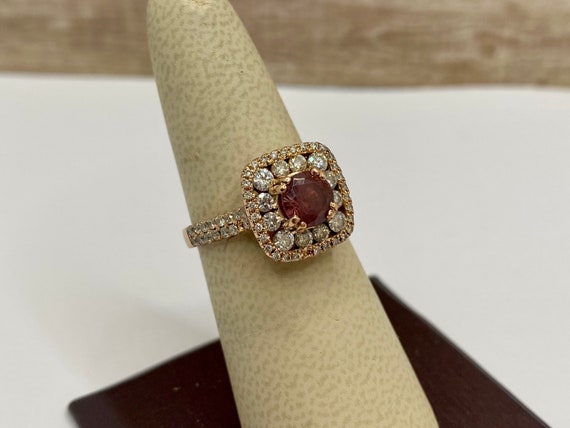 Beautiful 14K Rose Gold Diamond And Smokey Quartz… - image 4