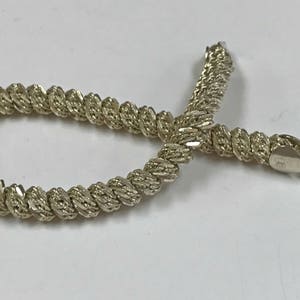 Solid 925 Sterlng Silver Twisted Chain Women&#39;s Bracelet!!