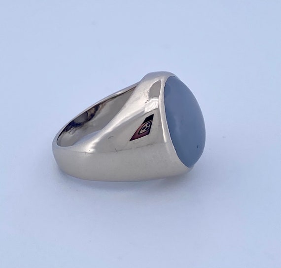 14K White Gold Star Sapphire Ring - Size 6 3/4 - image 4