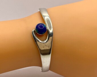 メキシコ　ヴィンテージ　バングル　ブレスレット　スターリングシルバー N0585 ヴィンテージ ソリッド ヘビー メキシコ 925 スターリング