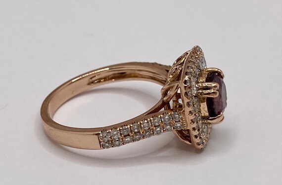 Beautiful 14K Rose Gold Diamond And Smokey Quartz… - image 7