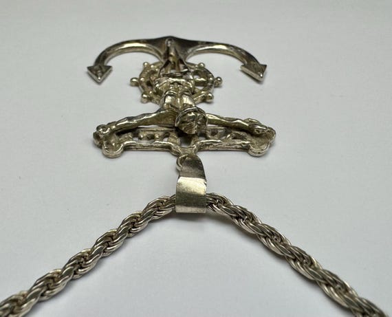 Sterling Silver Anchor Cross Pendant Necklace: It… - image 7