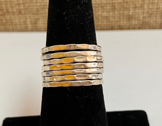 Vintage 925 Sterling Silver Stackable Ring In Siz… - image 1