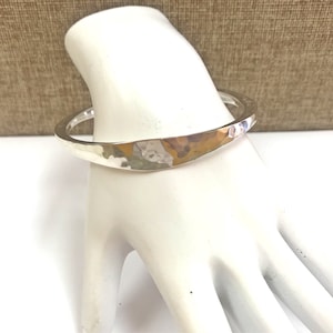 Vintage  HANDWROUGHT  N.C Sterling Silver Hammered Bangle Bracelet!!!