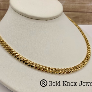 Italy Heavy 18K Solid Yellow Gold 24&quot; Cuban Link Chain Necklace!!!!