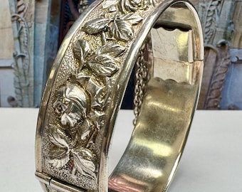 Signiertes C.F Propriete Artistique Paris Jugendstil Französisches 925 Sterlingsilber-Armband!