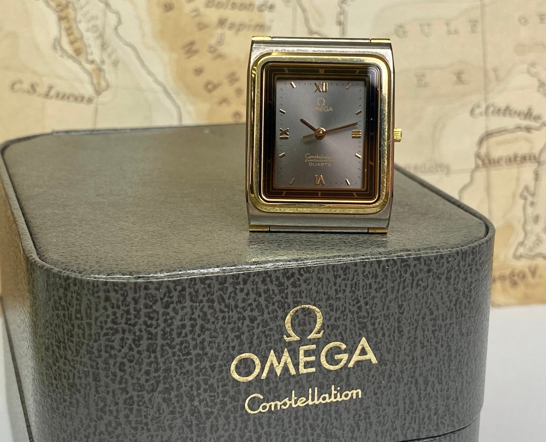 RARE FIND Vintage Omega Constellation Chronometer Manhattan Stainless Steel 18k Yellow Gold Men s Watch Etsy Canada