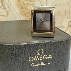 RARE FIND!! Vintage Omega Constellation Chronometer Manhattan  Stainless Steel/18K Yellow Gold Men&#39;s Watch