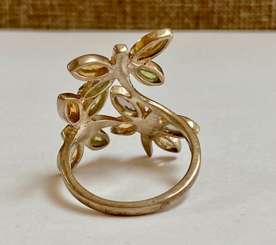 Vintage 925 Solid  Sterling Silver Multi-Stone Bu… - image 8