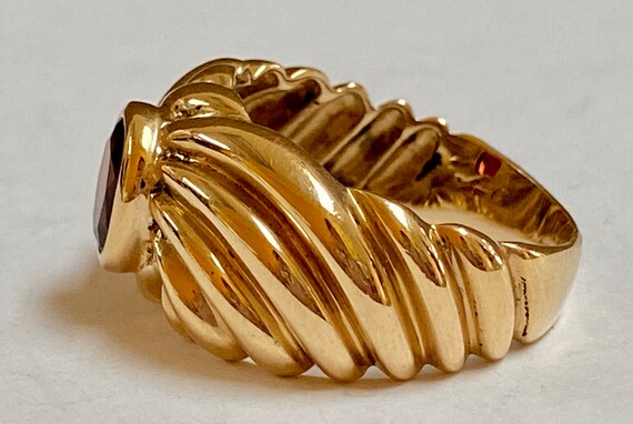 14K Yellow Gold Ruby Ring - Size 7 - image 6