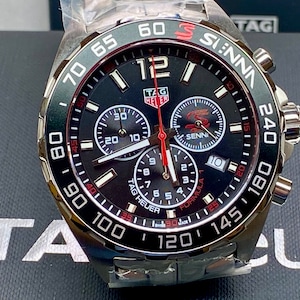 Tag Heuer  Formula One 43mm Senna Stainless Steel Black Dial Men&#39;s Watch