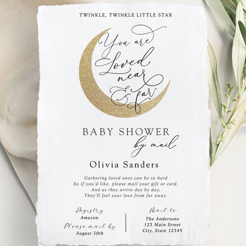 Shower by Mail Baby Shower Invitation Twinkle Twinkle Invite Etsy