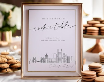 Pittsburgh Cookie Table Sign: Wedding Printable (instant Download