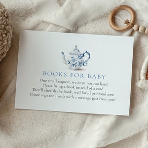 Carte de vœux pour le goûter, baby shower pour bébés neutres en matière de genre, hors-texte pour demande de livre, baby shower pour garçons, modèle modifiable