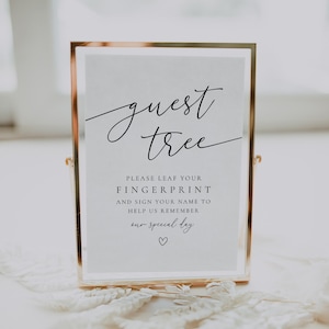 Guest Tree Fingerprint Sign, Wedding Thumbprint Guestbook Sign, Baby Shower Guest Tree, Printable Wedding Guestbook Sign, Instant Download