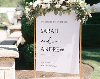 Minimalist Modern Wedding Welcome Sign, Printable Template, Corjl, Instant Download
