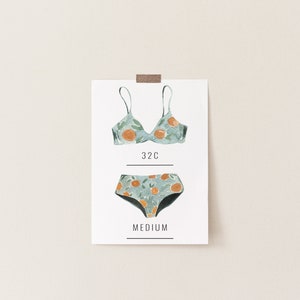 Lingerie Insert Card, Bride&#39;s Measurements Card, Printable Template, INSTANT DOWNLOAD #020